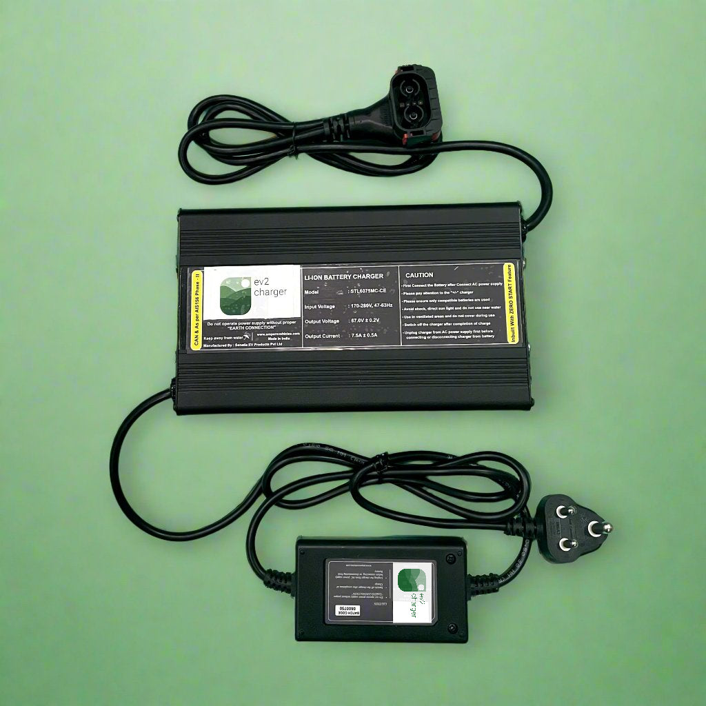 Ampere Electric Scooter Charger - 67V 7.5A Lithium Battery Charger (CA ...