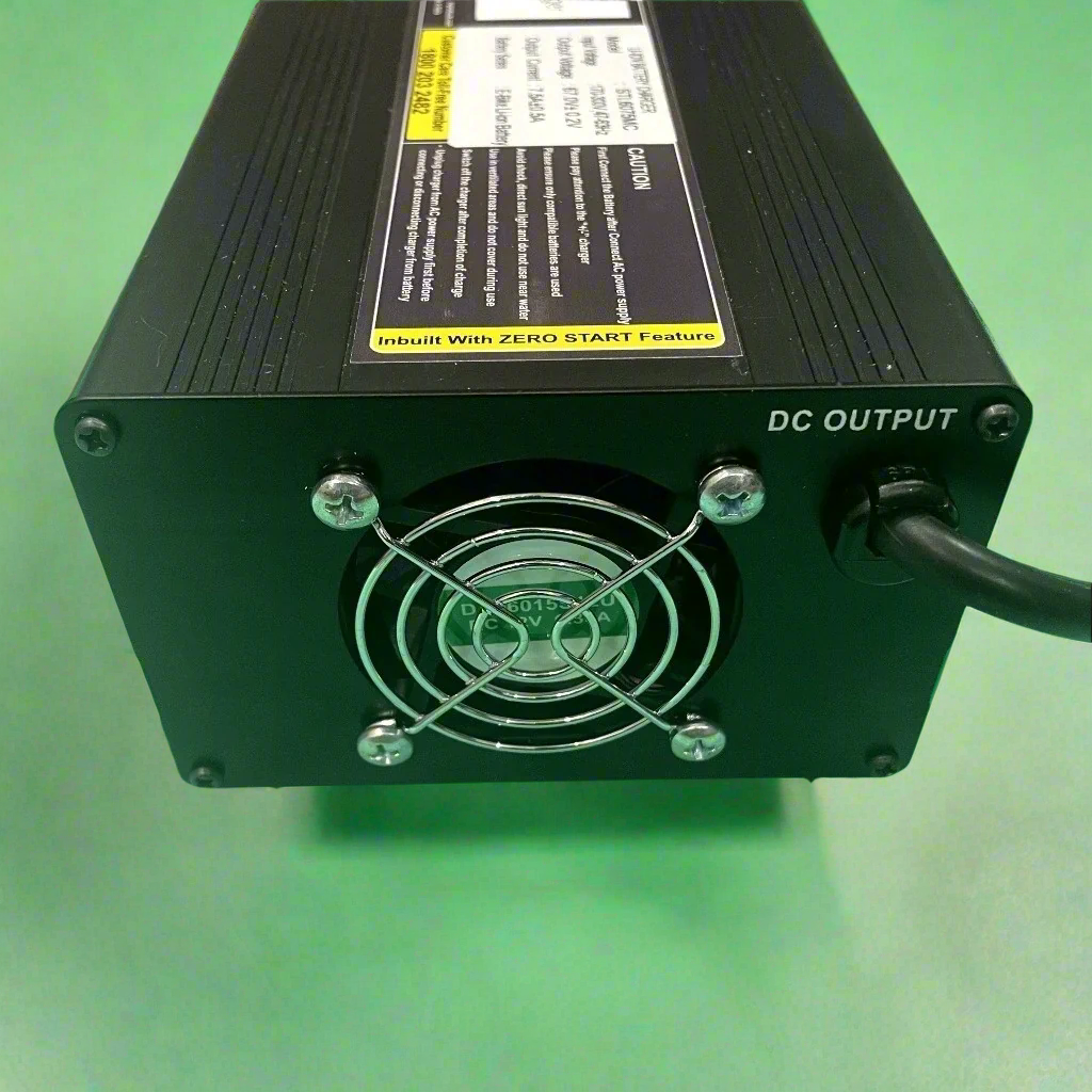 Ampere Magnus charger side profile showing cooling vents