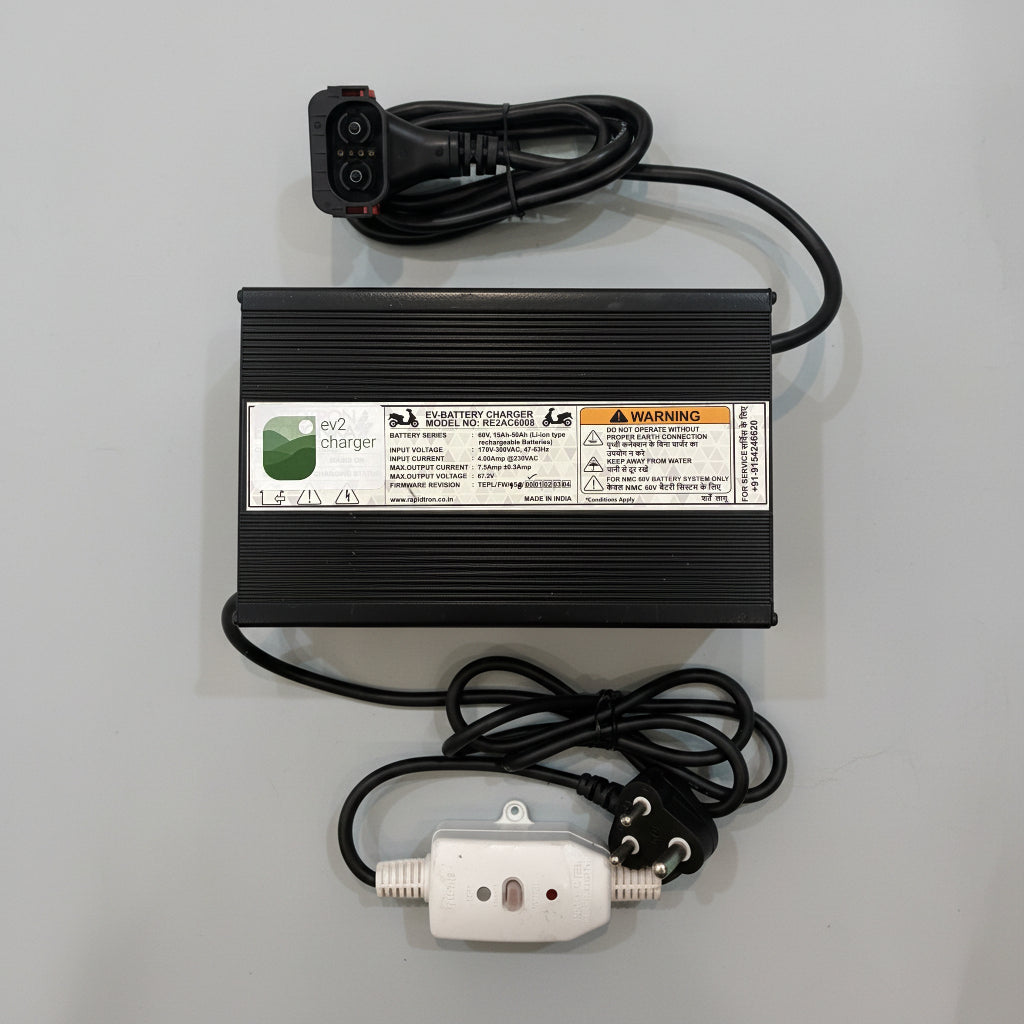 Ampere Electric Scooter Charger - 67V 7.5A Lithium Battery Charger (Amphenol Phase 2) - Magnus Ex & Zeal Ex