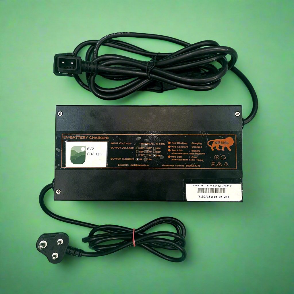 Okinawa 72V Lithium Battery Charger (84V Cut-off) (D-type connector) - Okinawa Praisepro, Okinawa IPraise+