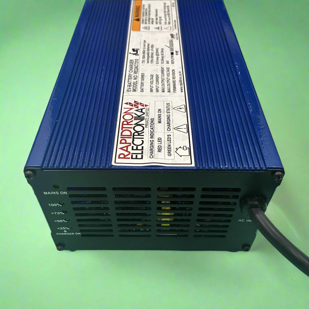 Okaya Faast 84V 10A charger - side view