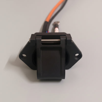 Revolt Battery-Side Charging Socket Assembly with Extended Wiring Harness (DC+ / DC- Ring Terminals & CAN) - For RV400, RV400 BRZ, RV BlazeX, RV1, RV1+