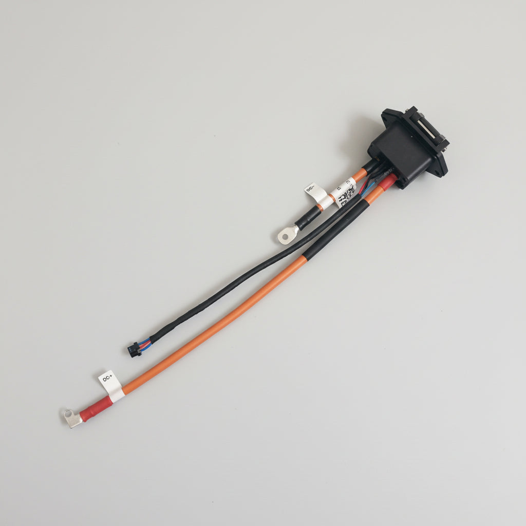 Revolt Battery-Side Charging Socket Assembly with Extended Wiring Harness (DC+ / DC- Ring Terminals & CAN) - For RV400, RV400 BRZ, RV BlazeX, RV1, RV1+