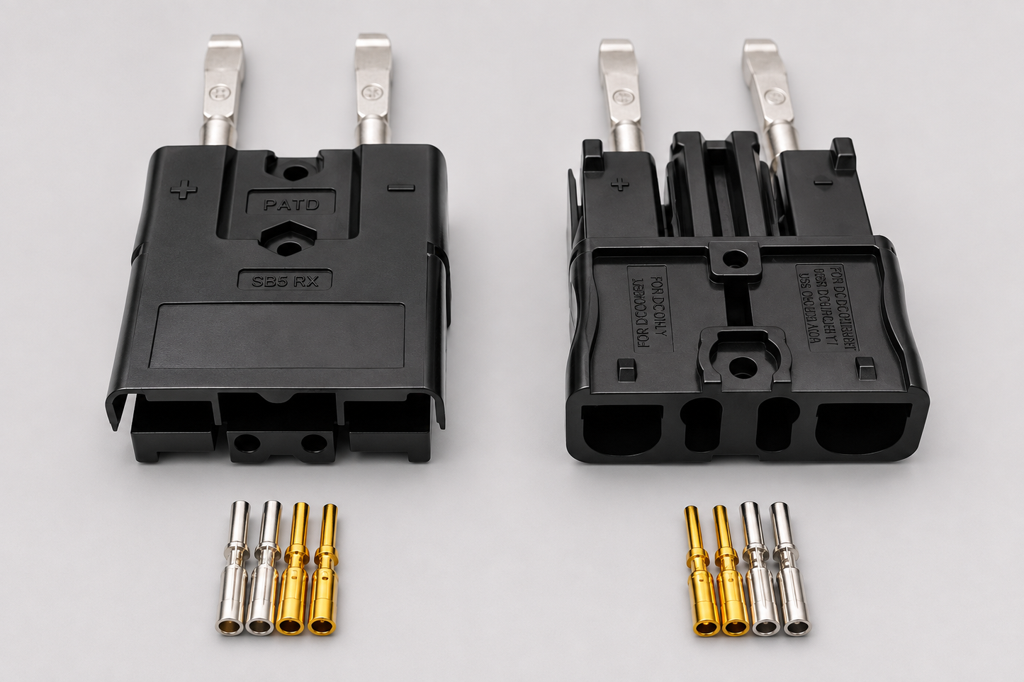 SB75 Connector Pair (2+4 Pin) - Male & Female Set - Compatible with Mahindra, Piaggio, Montra L5