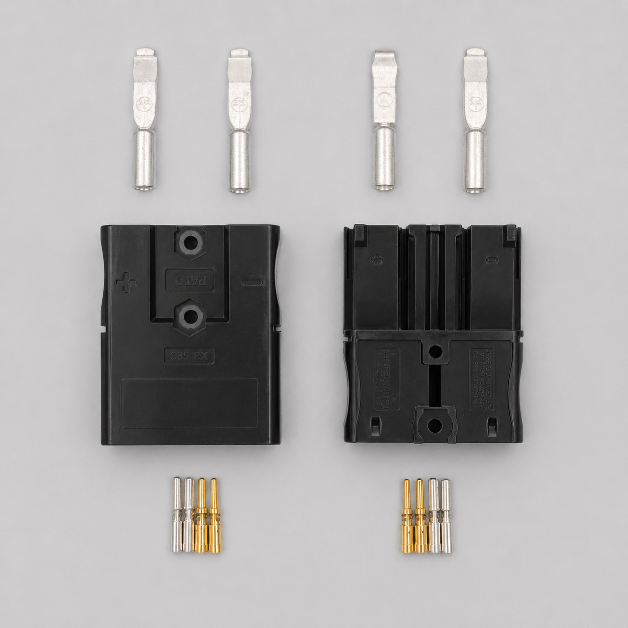 SB75 Connector Pair (2+4 Pin) - Male & Female Set - Compatible with Mahindra, Piaggio, Montra L5